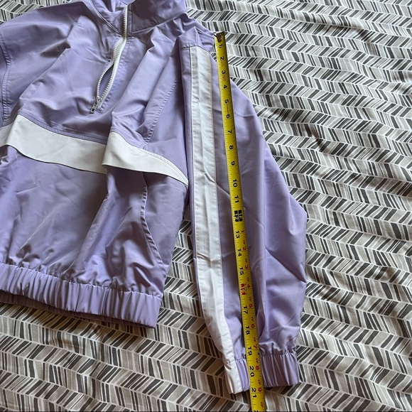 NWT M.N.I. Lavender Quarter Zip Windbreaker Jacket Athleisure Top Size XS Women - Picture 9 of 13